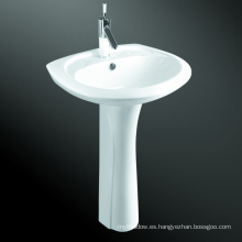 fregadero del lavabo del lavabo del baño montado en la pared mejor vendido con el pedestal